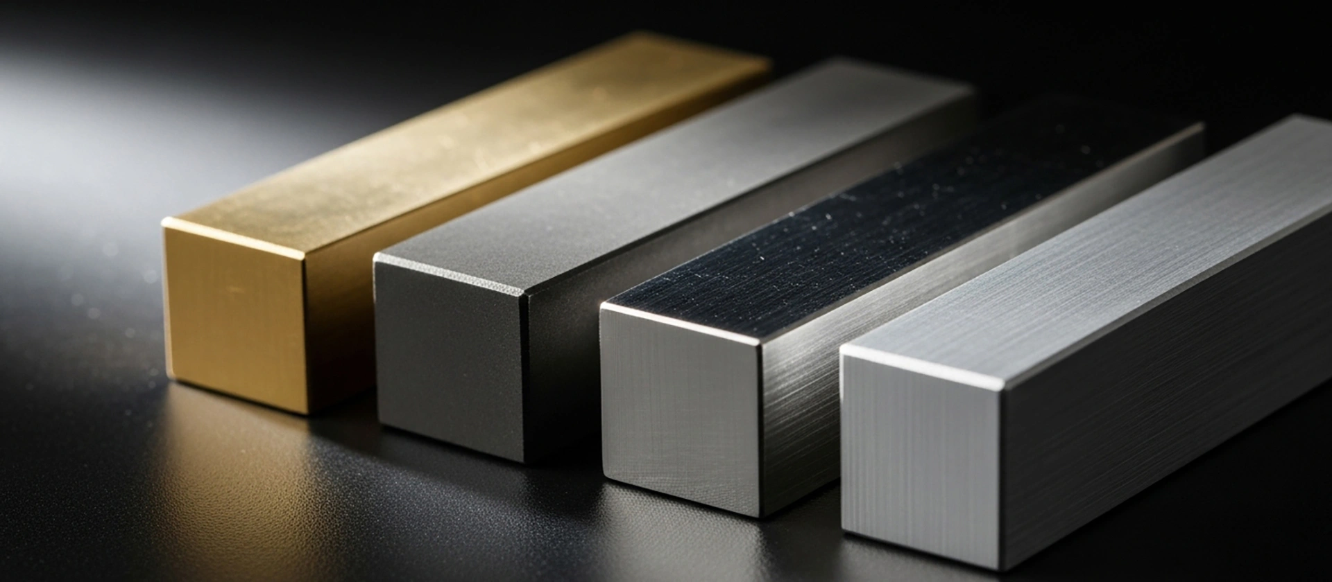 a detailed photo of the brass, carbon steel, stainless steel, and aluminum