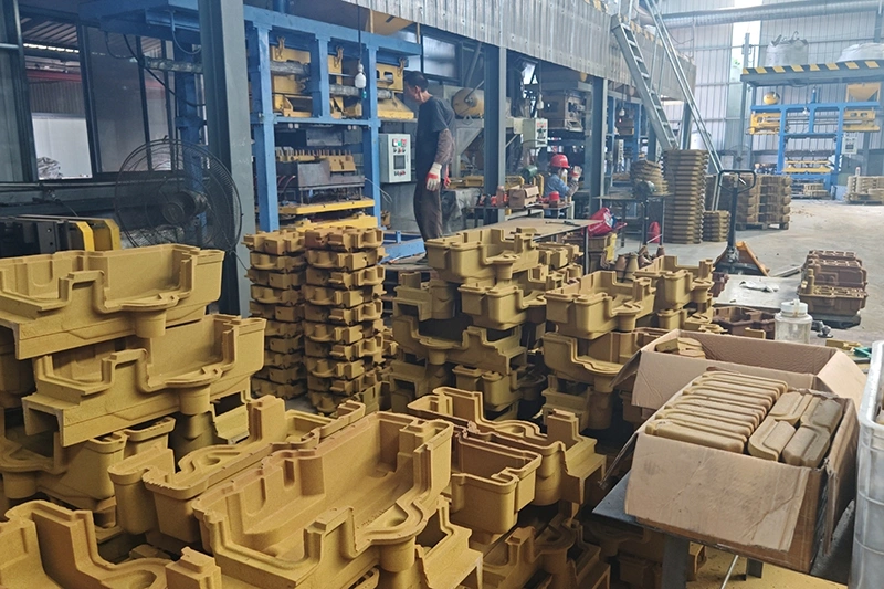 Sand casting factory focused on custom steel casting, showcasing industrial architecture