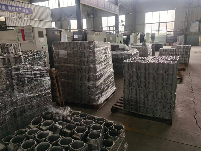 custom motor housing in kt metal castings warehouse