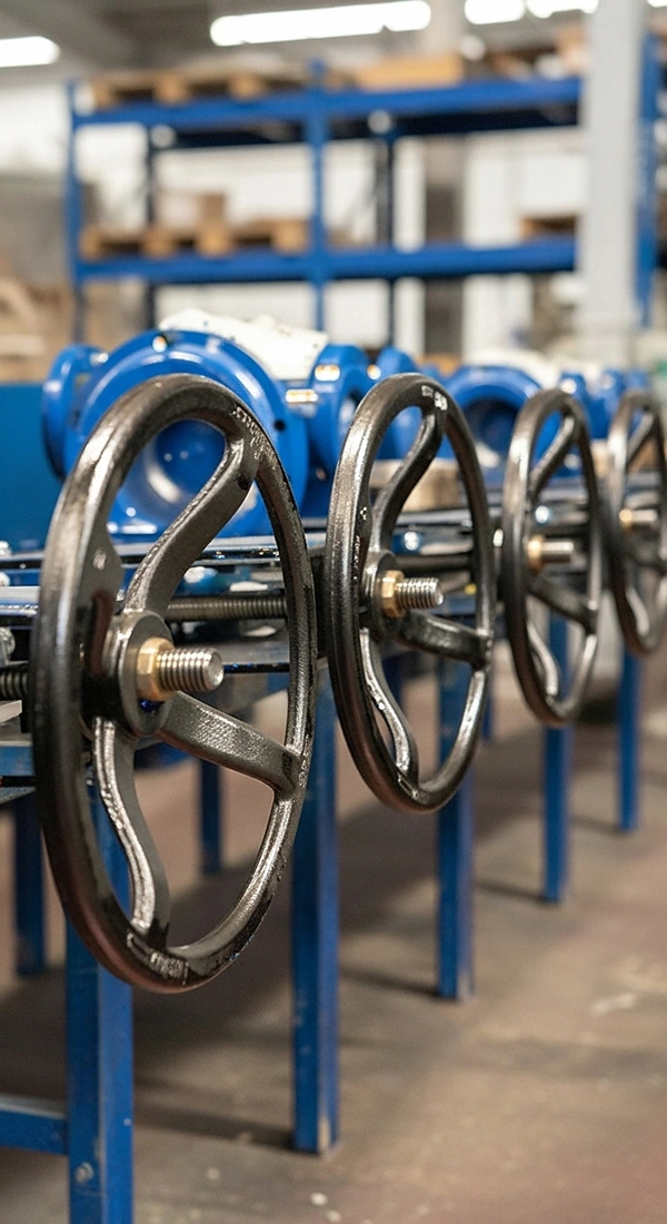 handwheels in factory