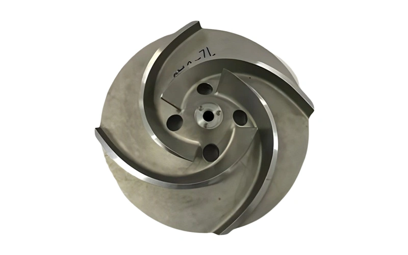 A steel casting metal disc featuring holes along its edge, showcasing industrial design and functionality